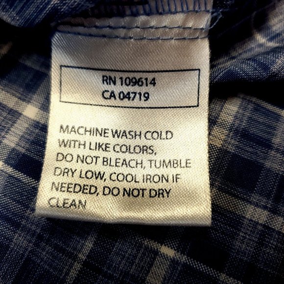 5.11 Tactical Series Men's Size M Blue White Plaid Button Front Mesh Lined Shirt - Picture 9 of 9